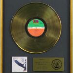 Led Zeppelin Debut Album RIAA Gold Award Gold Presented To Jimmy Page