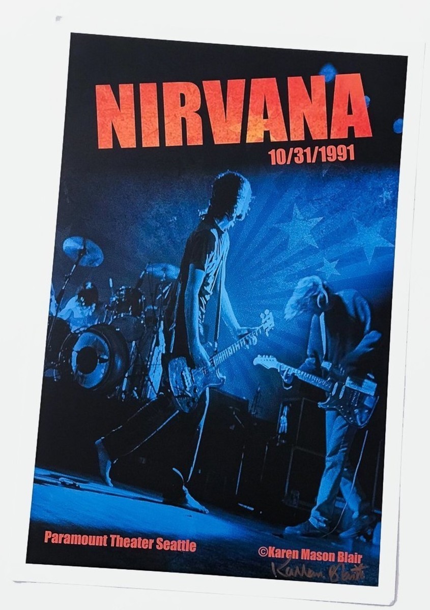 Nirvana – Live At The Paramont 1991 Poster by Karen Mason Blair