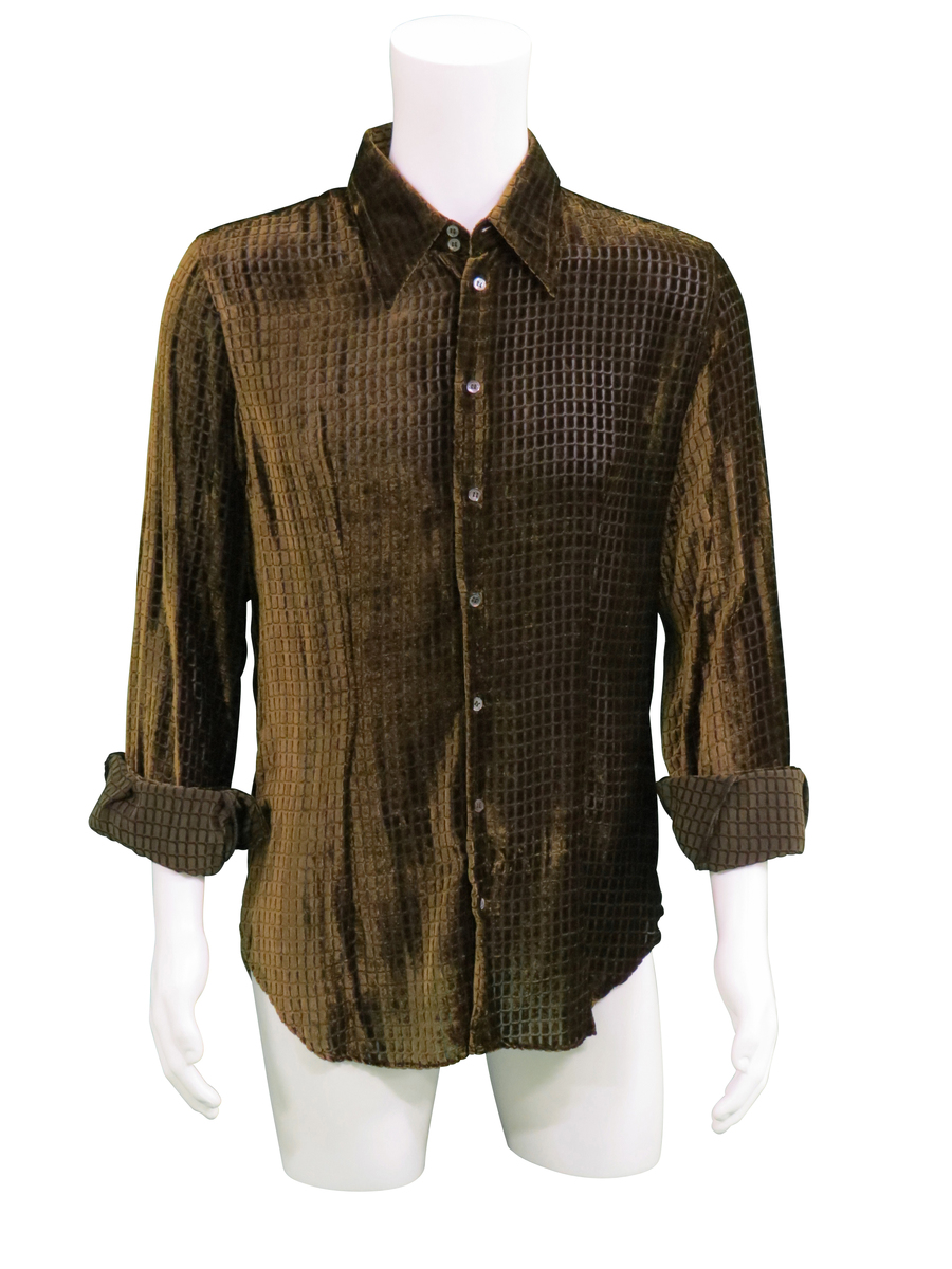 Steven Tyler worn Brown Velvet Shirt