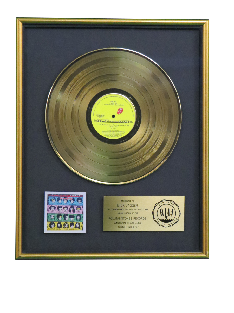 Some Girls RIAA Gold Award Presented To Mick Jagger
