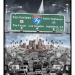 EMEK - 2015 Foo Fighters "L.A. Freeway" - The Forum Silkscreen Concert Poster