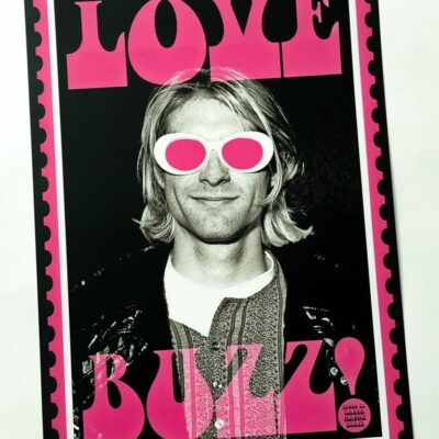 Kurt Cobain "Love Buzz!" Poster - by Karen Mason Blair