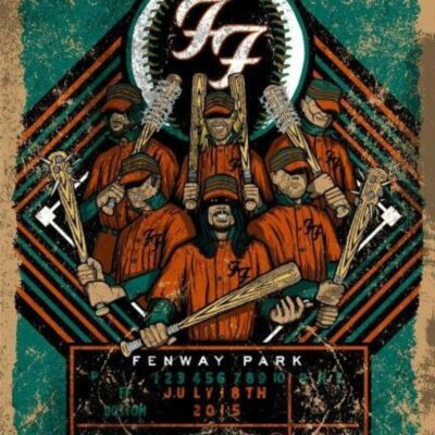 Foo Fighters - 2015 Fenway Park, Boston Limited Edition Silkscreen Concert Poster