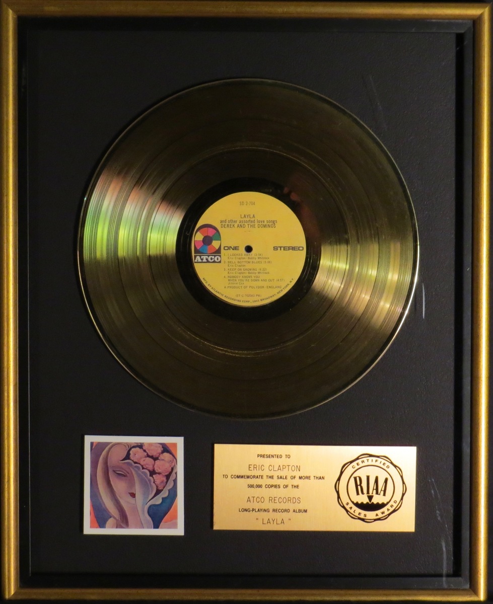 Derek and the Dominos RIAA Gold Award Presented to Eric Clapton