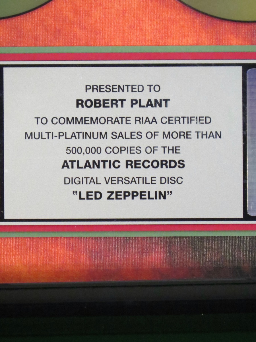 RIAA MultiPlatinum Award Presented To Robert Plant