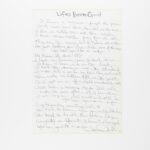 Handwritten lyrics "Lifes Been Good" by Joe Walsh