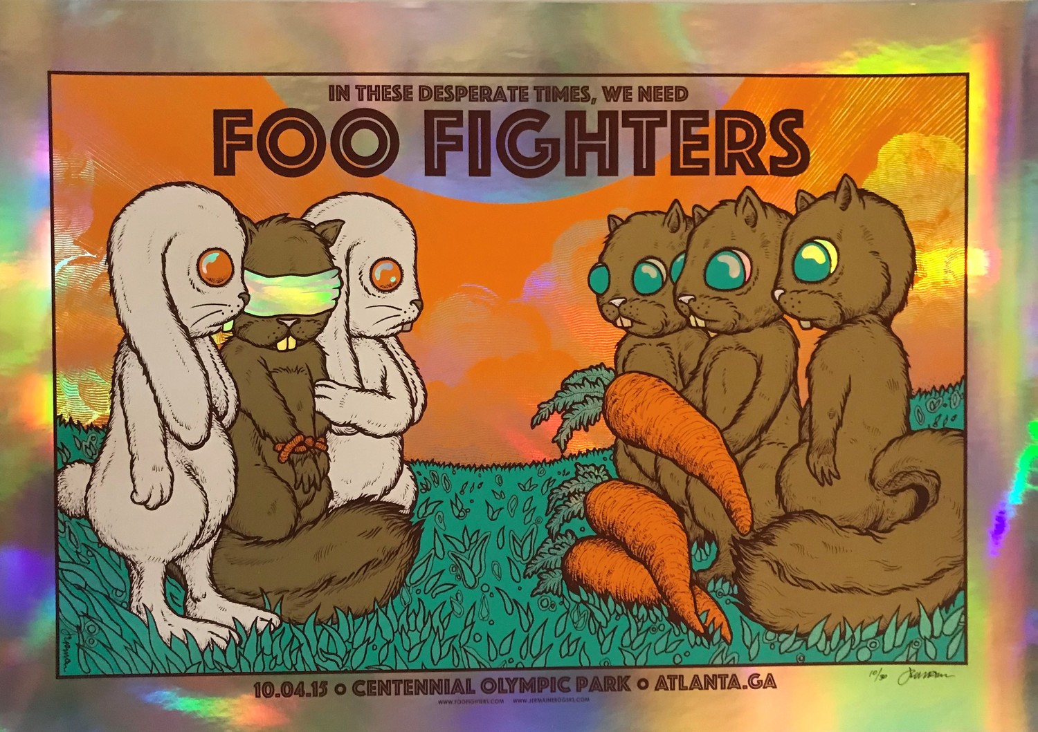Jermaine Rogers – Foo Fighters Olypic Park, Atlanta 10.04.15 – Limited Concert Poster
