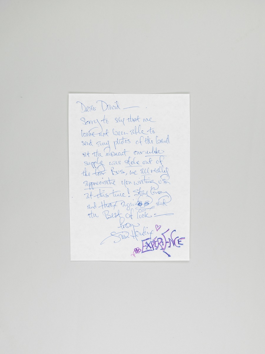 Handwritten letter by Jimi Hendrix