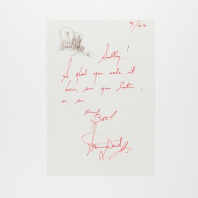 Handwritten and Letter by Sammy Davis Jr.