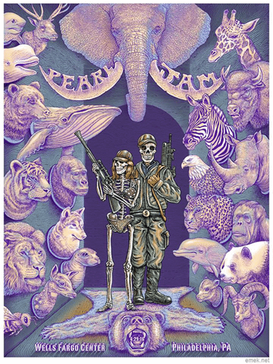 EMEK - 2020 Pearl Jam "Man Made Extinction / Do The Evolution" Well's Fargo Cener , Streaming Event 10/22/2020 Philadelphia PA- Limited Edition Concert Poster