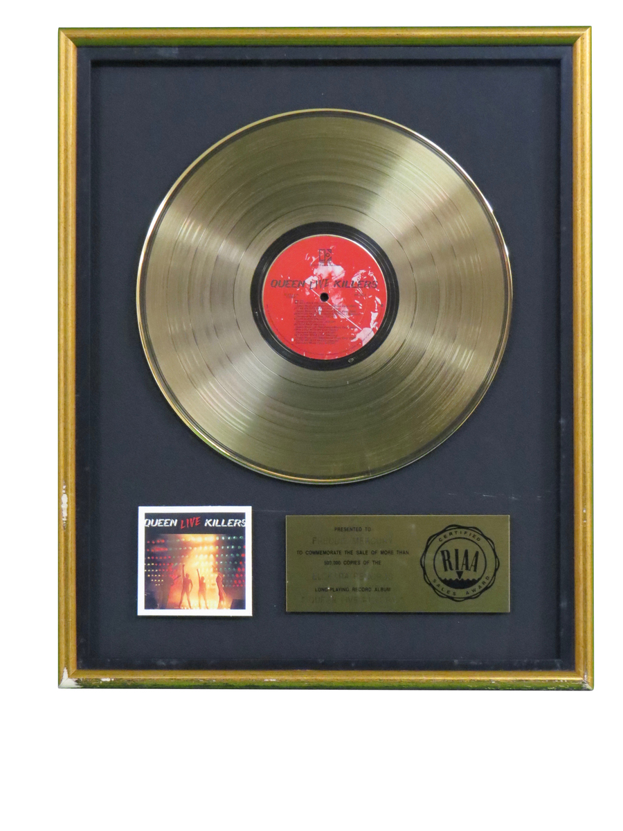 Queen Live Killers RIAA Gold Award Presented To Freddie Mercury