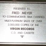 "5" RIAA Multi Platinum Award