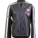 Black Leather Jacket Redsquad, worn on Stage by Rod Stewart
