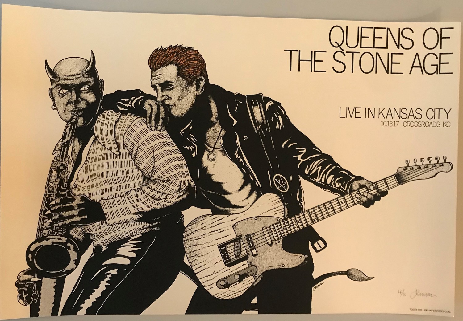 Jermaine Rogers – 2017 Queens of the Stone Age Opal Edition Concert Poster