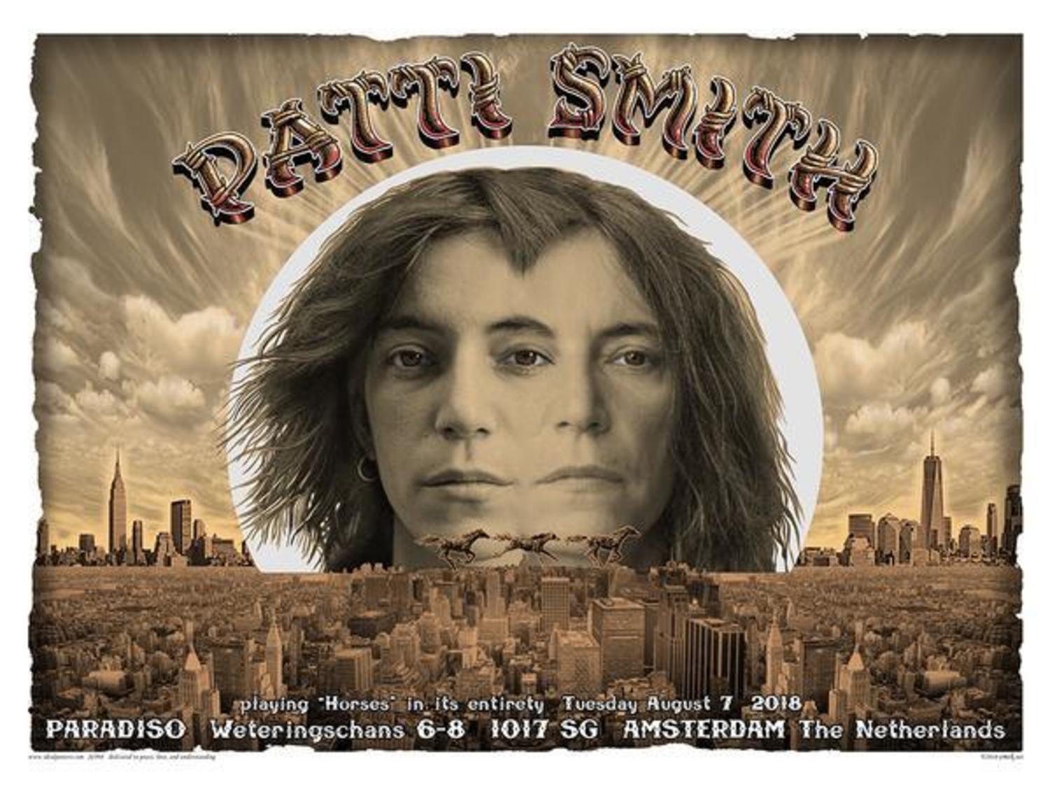 EMEK – 2018 “Sunset” Patti Smith Limited Edition Concert Poster