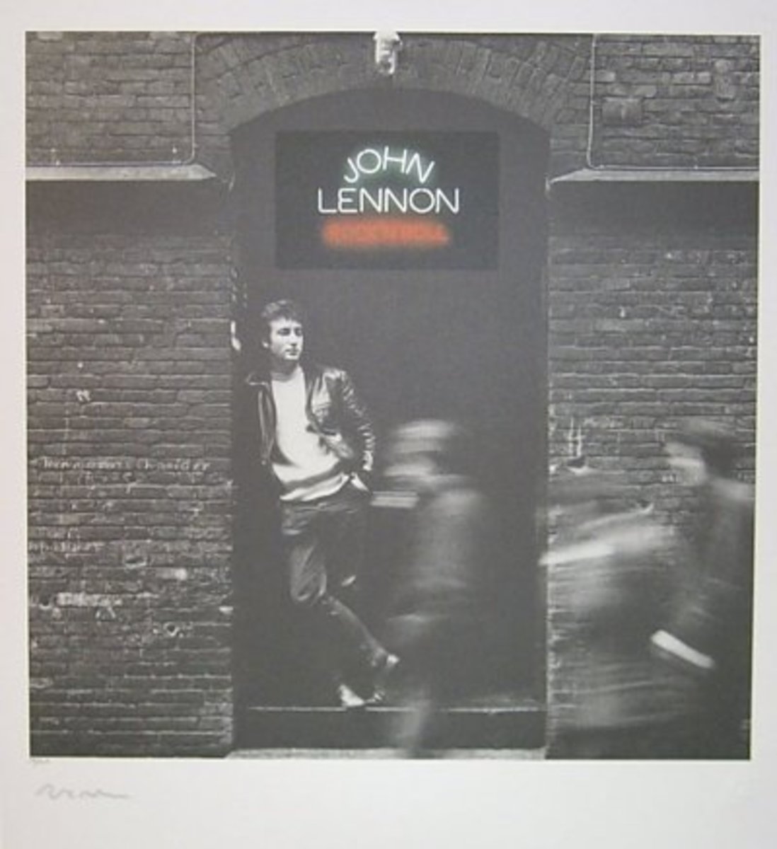 John Lennon "Rock N Roll" Limited Edition Fine Art Print by Jürgen Vollmer - Signed by Yoko Ono