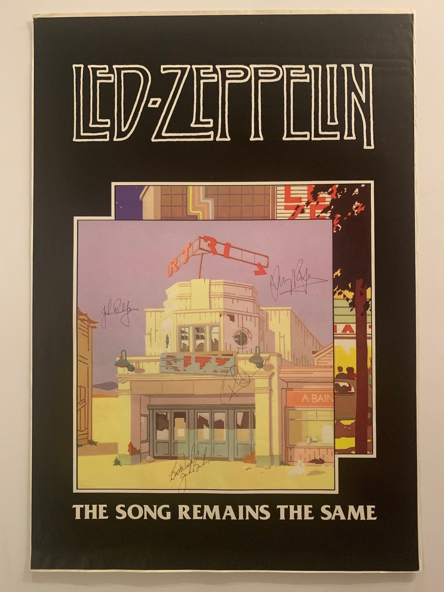 Led Zeppelin "The Song Remains The Same" - Promo Poster Signed by Led Zeppelin