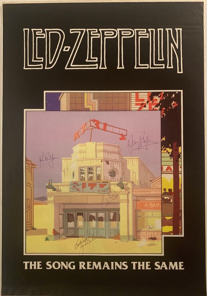 Led Zeppelin “The Song Remains The Same” – Promo Poster Signed by Led Zeppelin