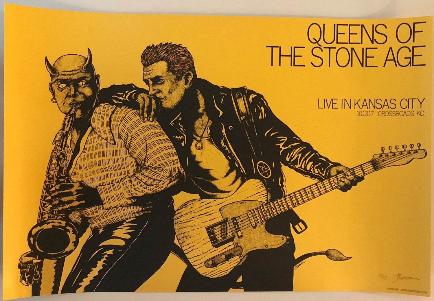 Jermaine Rogers – 2017 Queens of the Stone Age Gold Edition Concert Poster