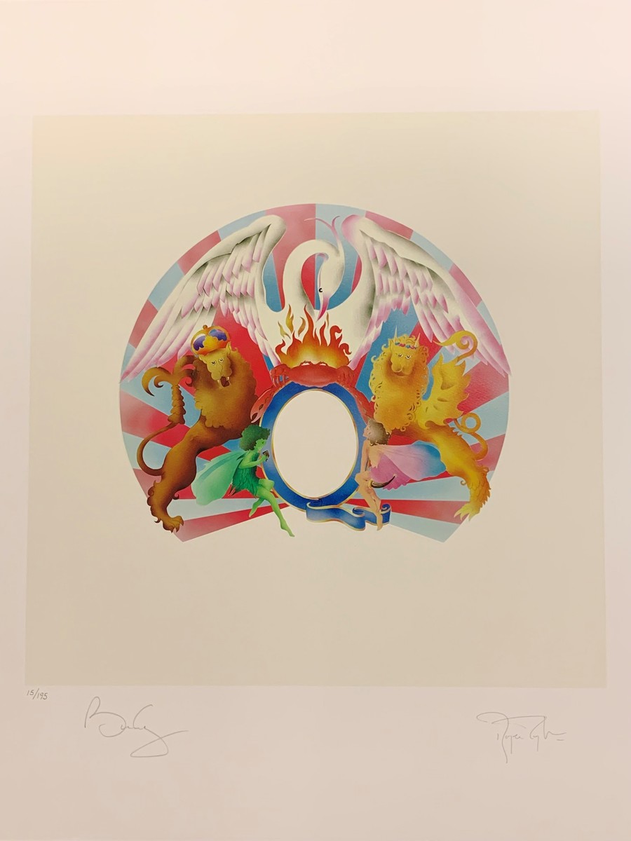 QUEEN - A NIGHT AT THE OPERA - Emprossed Limited Fine Art Print - Signed by Bryan May & Roger Taylor