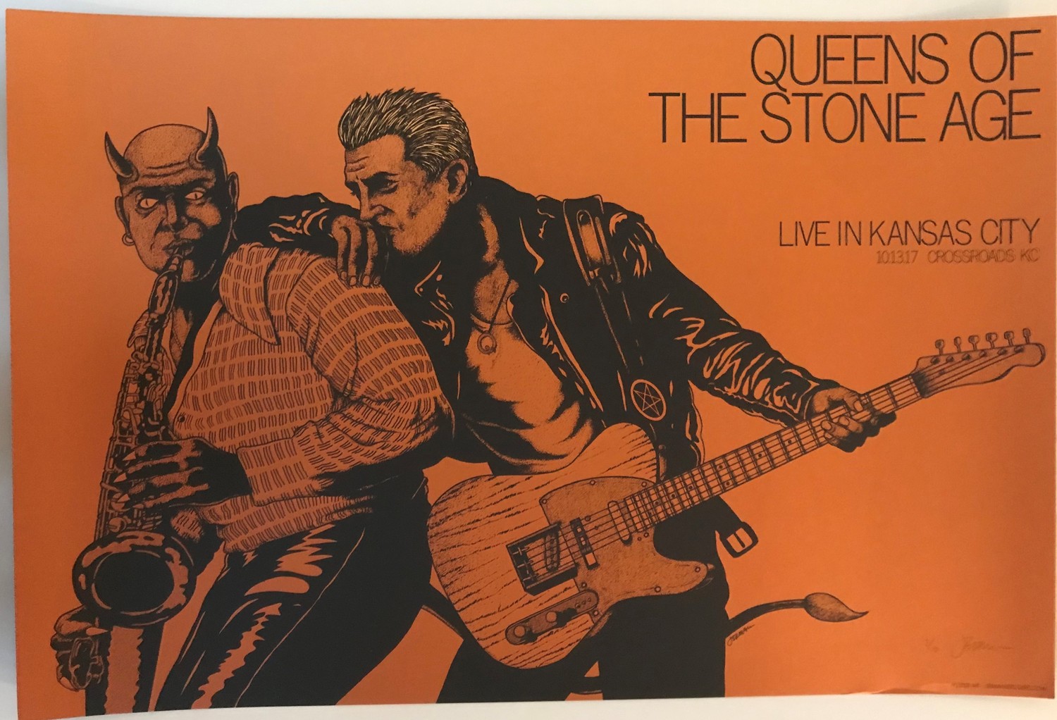 Jermaine Rogers - 2017 Queens of the Stone Age Copper Edition Concert Poster