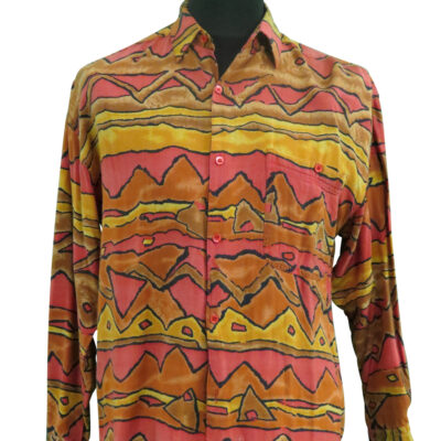 Orange/red Patterned Shirt owned and worn by Jimi Hendrix