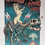 EMEK - 2003 Queens Of The Stone Age "Dino Girl"- 40 Watt Club Athens - Silkscreen Concert Poster