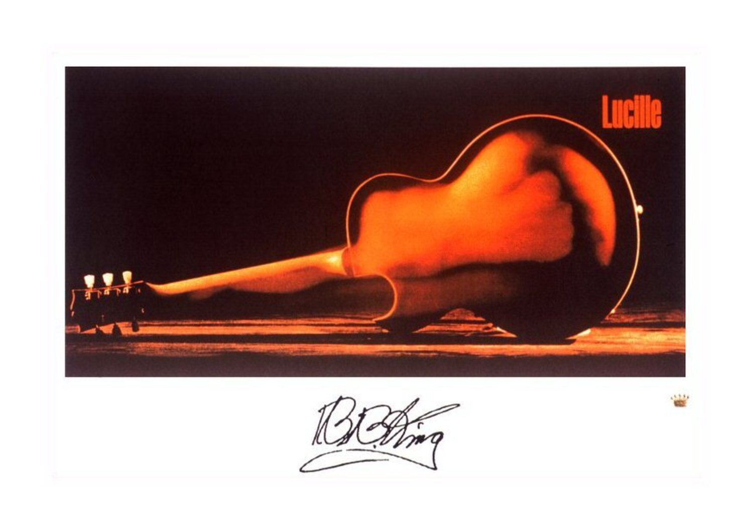 BB KING “LUCILLE GUITAR” LIMITED EDITION FINE ART PRINT – HAND SIGNED BY BB KING