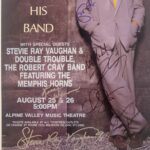 Eric Clapton - 1990 Alpine Valley Music Theatre Concert Poster - Signed by Eric Clapton, Stevie Ray Vaughan & Double Trouble and Robert Cray
