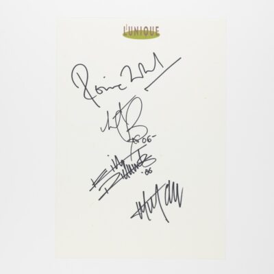 Signed L'UNIQUE paper by The Rolling Stones