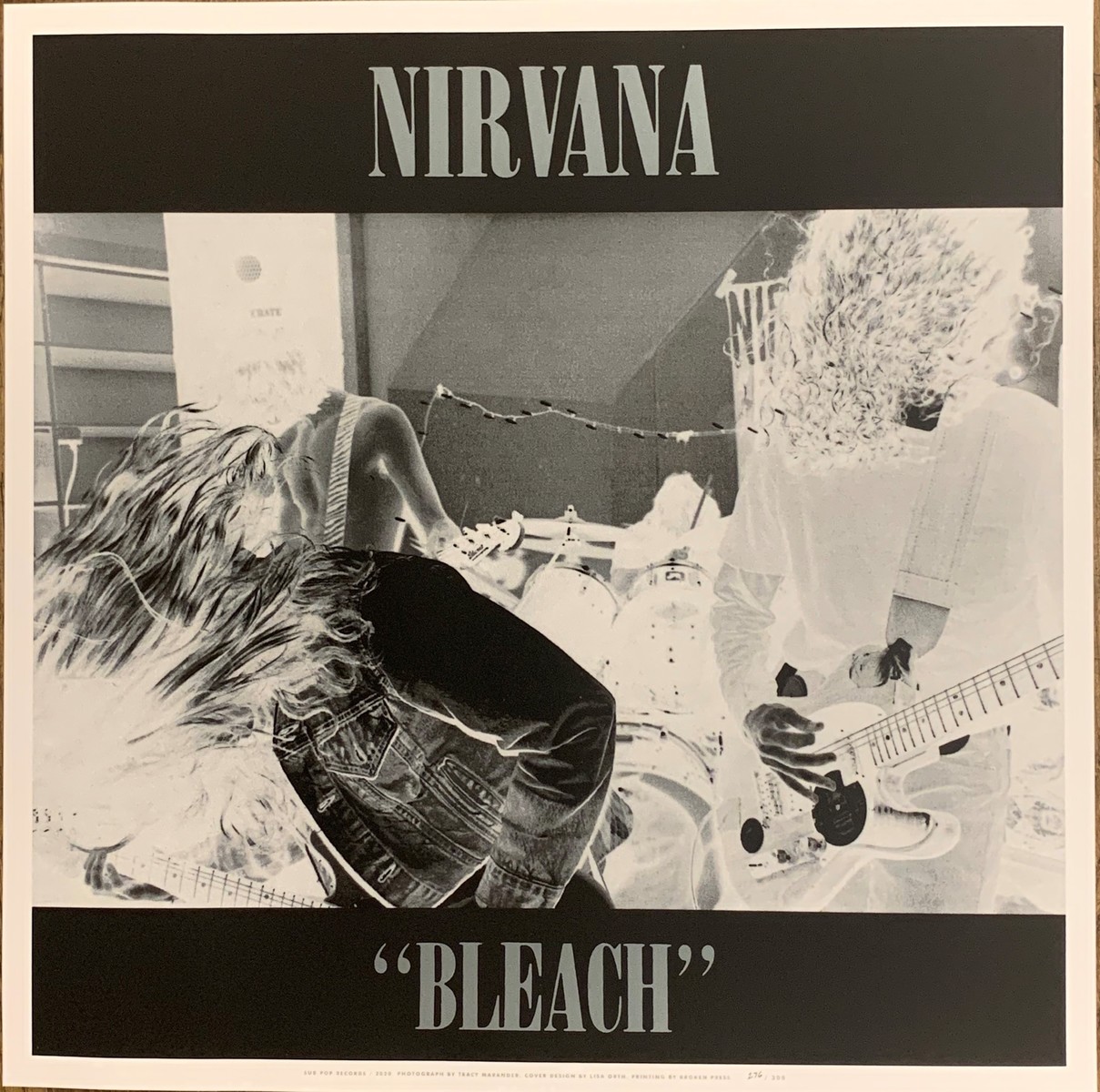 Nirvana - Bleach Black and White Silk Screen Limited Edition Fine Art Print