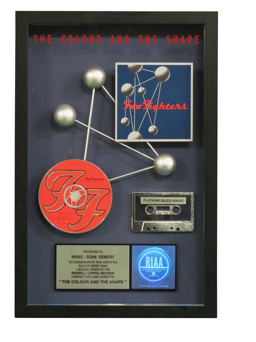 The Colorour And The Shape RIAA Platinum Award
