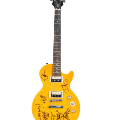 Signed and Perosnalized Yellow Epiphone Slash AFD Les Paul Special II Guitar, by Guns'N Roses