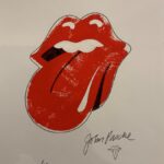 Hand Painted Rolling Stones Logo Sketch Aartwork by Oiginal Creator - John Pasche